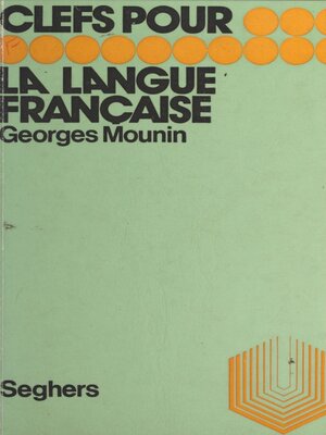 cover image of La langue française